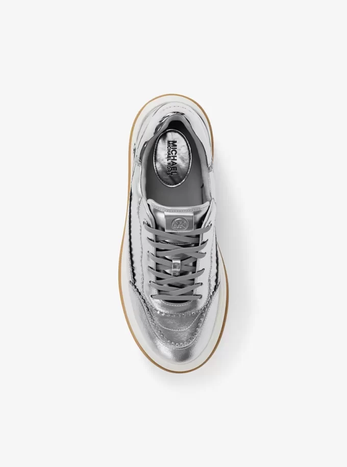 Zapatillas Hayes de plataforma de piel metalizada con adornos Zapatillas Hayes de plataforma de piel metalizada con adornos