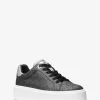 Zapatillas Romey de plataforma metalizadas bicolor con logo de la firma