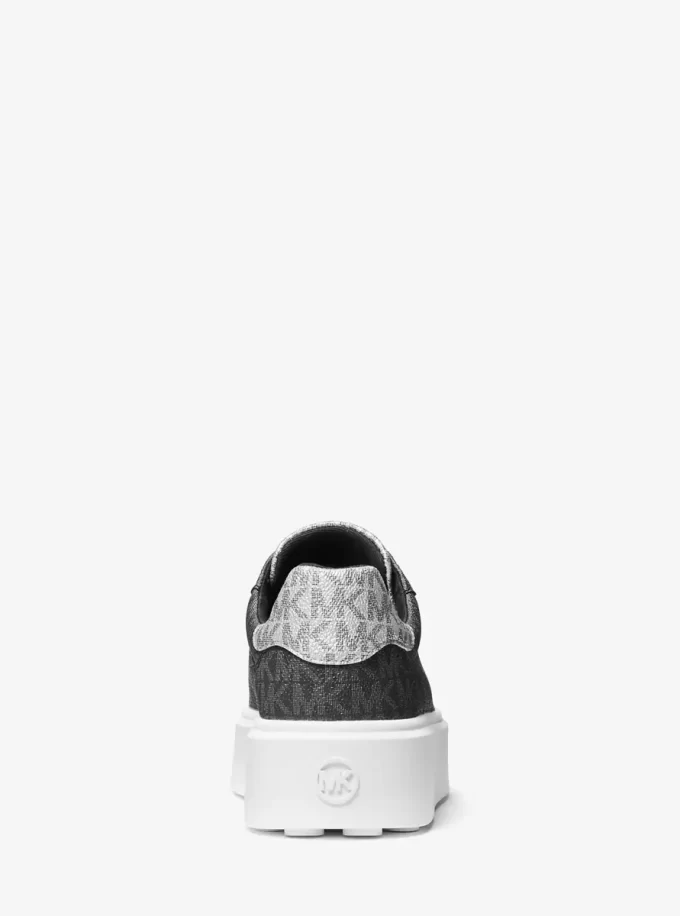 Zapatillas Romey de plataforma metalizadas bicolor con logo de la firma