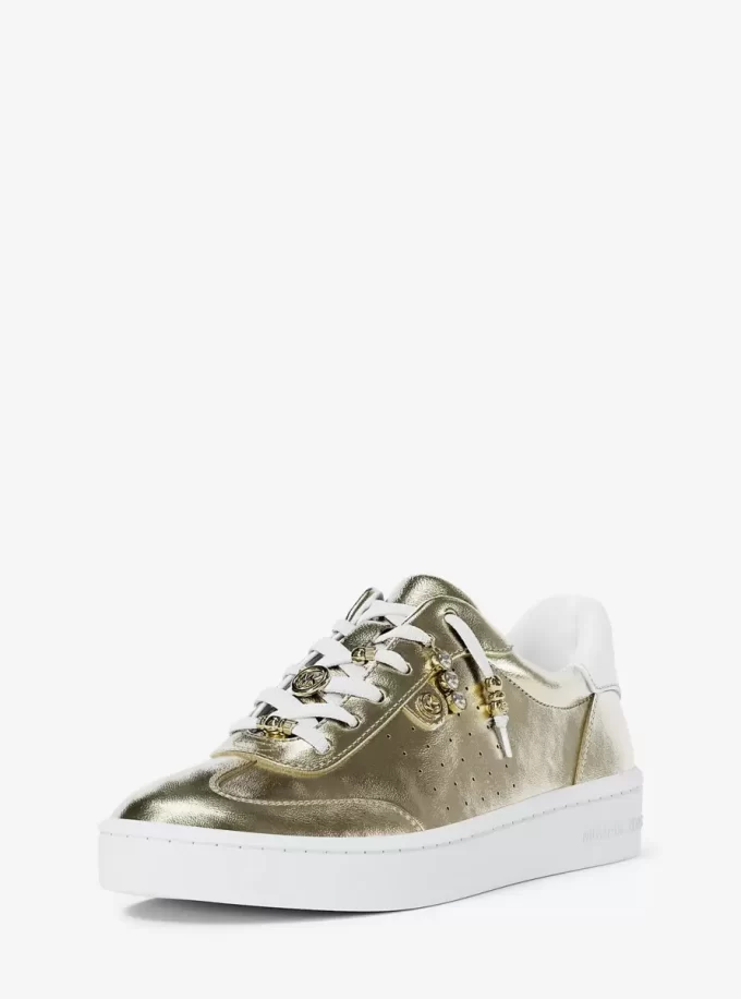 Zapatillas Scotty de piel metalizada con adornos Zapatillas Scotty de piel metalizada con adornos