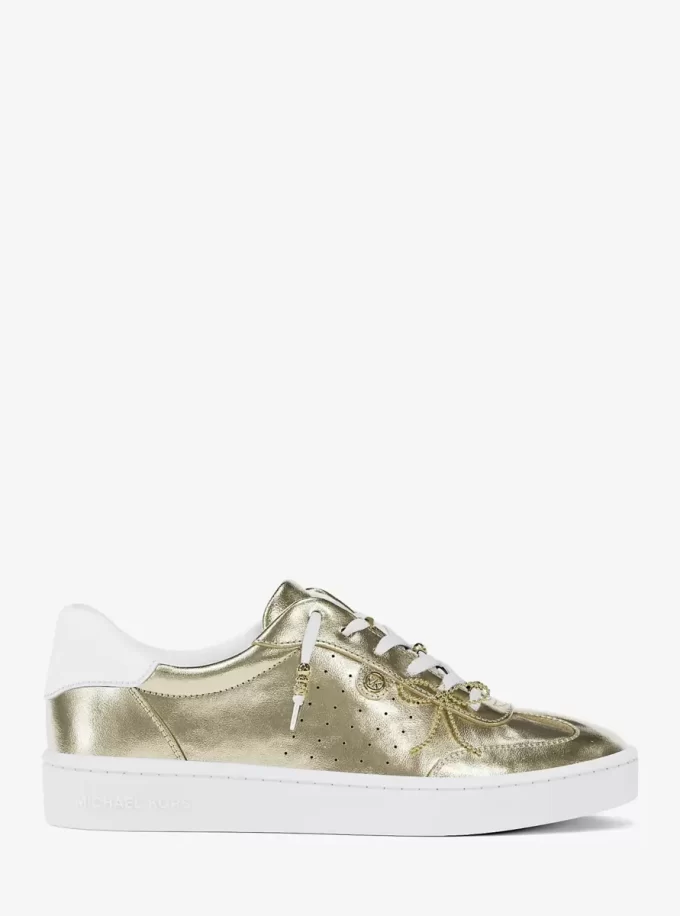 Zapatillas Scotty de piel metalizada con adornos Zapatillas Scotty de piel metalizada con adornos