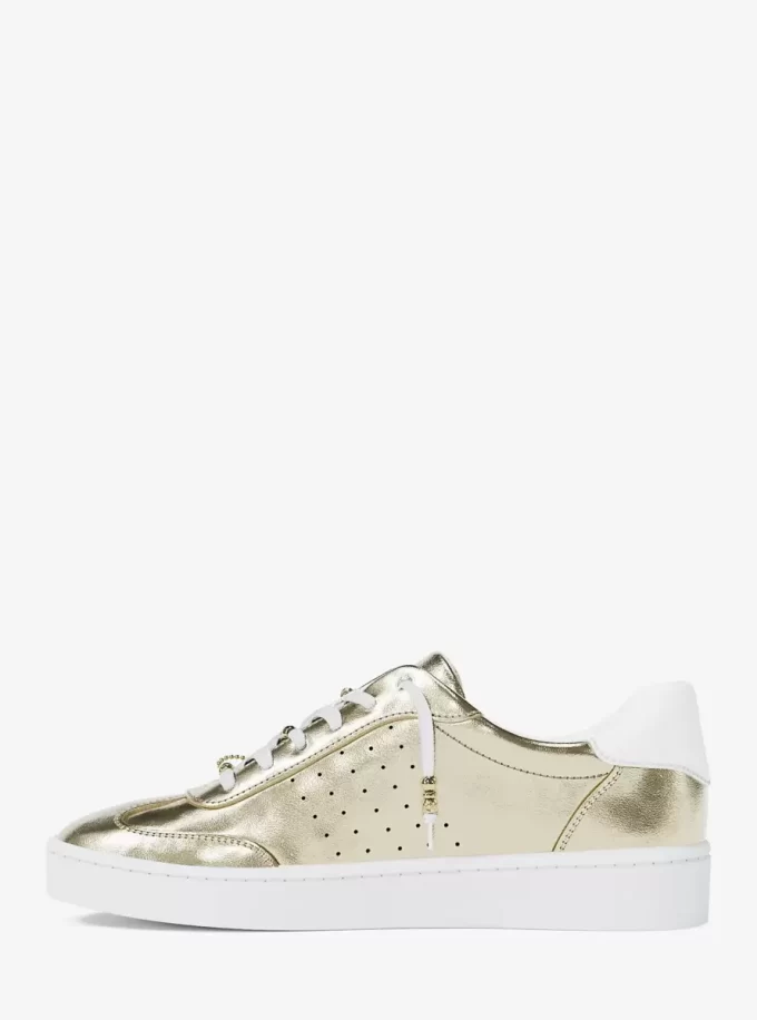 Zapatillas Scotty de piel metalizada con adornos Zapatillas Scotty de piel metalizada con adornos