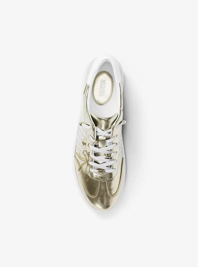 Zapatillas Scotty de piel metalizada con adornos Zapatillas Scotty de piel metalizada con adornos