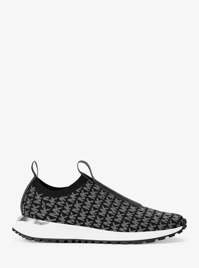 Zapatillas sin cordones de punto con logotipo metálico de Bodie
