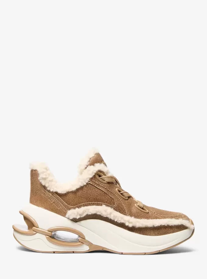 Zapatillas Toni de piel envejecida y sherpa Zapatillas Toni de piel envejecida y sherpa