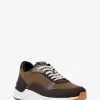 Zapatillas Trevor de cuero y sarga con cordón Zapatillas Trevor de cuero y sarga con cordón