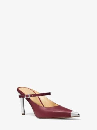 Zapato de tacón alto tipo mule de piel Kasia
