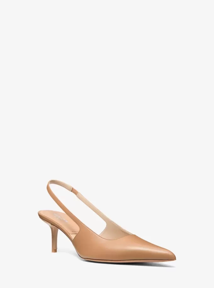 Zapato de tacón con tira en el talón Emma de piel