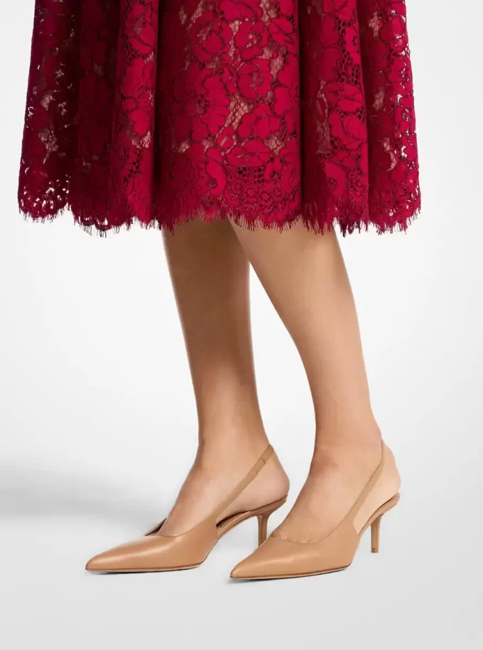 Zapato de tacón con tira en el talón Emma de piel