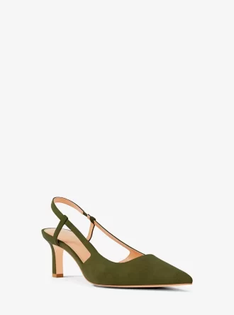 Zapato de tacón con tira trasera Alora de ante