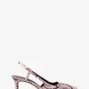 Zapato de tacón con tira trasera Alora de piel con relieve de serpiente Zapato de tacón con tira trasera Alora de piel con relieve de serpiente
