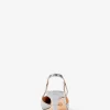 Zapato de tacón con tira trasera Alora de piel metalizada con relieve de cocodrilo Zapato de tacón con tira trasera Alora de piel metalizada con relieve de cocodrilo