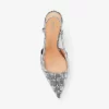 Zapato de tacón con tira trasera Alora de piel metalizada con relieve de cocodrilo Zapato de tacón con tira trasera Alora de piel metalizada con relieve de cocodrilo