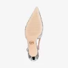 Zapato de tacón con tira trasera Alora de piel metalizada con relieve de cocodrilo Zapato de tacón con tira trasera Alora de piel metalizada con relieve de cocodrilo