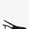 Zapato de tacón con tira trasera Emma de piel con relieve de cocodrilo Zapato de tacón con tira trasera Emma de piel con relieve de cocodrilo