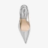 Zapato de tacón con tira trasera Emma de piel metalizada Zapato de tacón con tira trasera Emma de piel metalizada