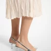 Zapato de tacón con tira trasera Emma de piel metalizada Zapato de tacón con tira trasera Emma de piel metalizada