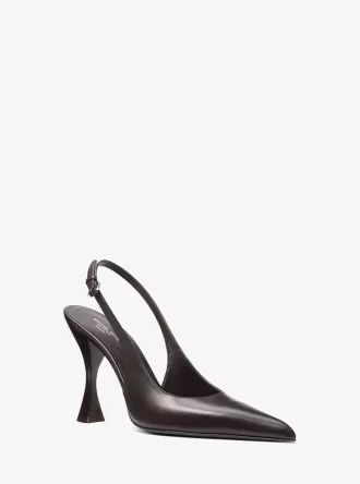 Zapato de tacón con tira trasera Isabella de piel