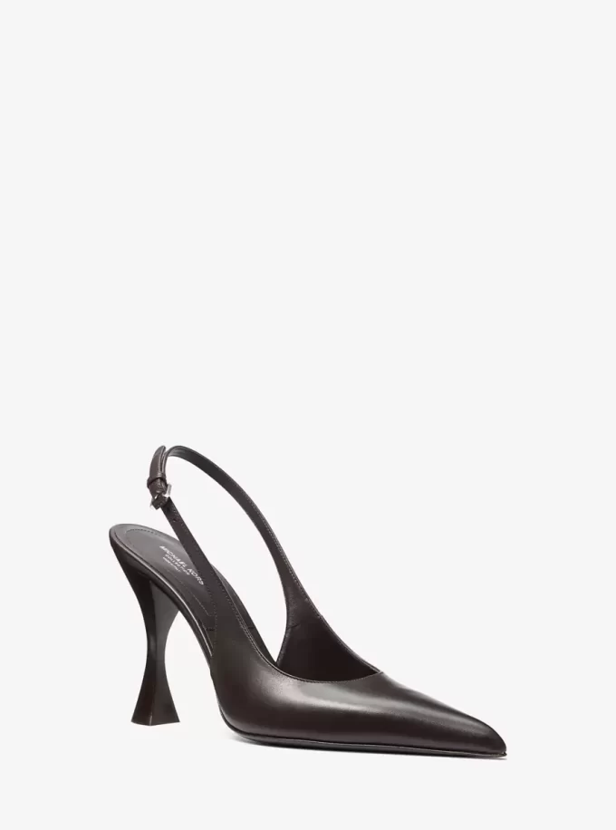 Zapato de tacón con tira trasera Isabella de piel Zapato de tacón con tira trasera Isabella de piel