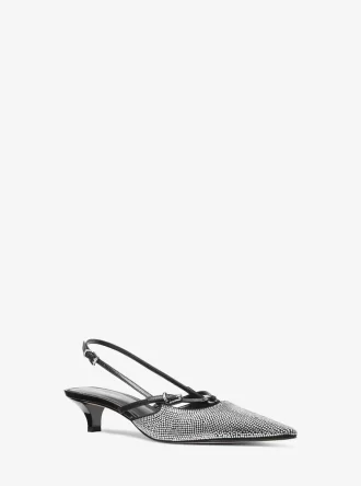 Zapato de tacón con tira trasera Selina adornado
