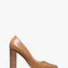 Zapato de tacón Jeanne de piel con relieve de cocodrilo Zapato de tacón Jeanne de piel con relieve de cocodrilo