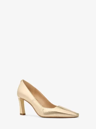 Zapatos de salón Darrah de piel metalizada craquelada