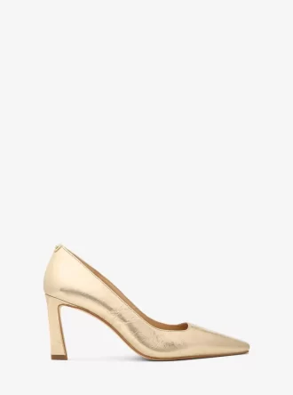 Zapatos de salón Darrah de piel metalizada craquelada