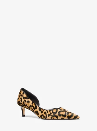Zapatos de salón Elyse de pelo de becerro con estampado de leopardo
