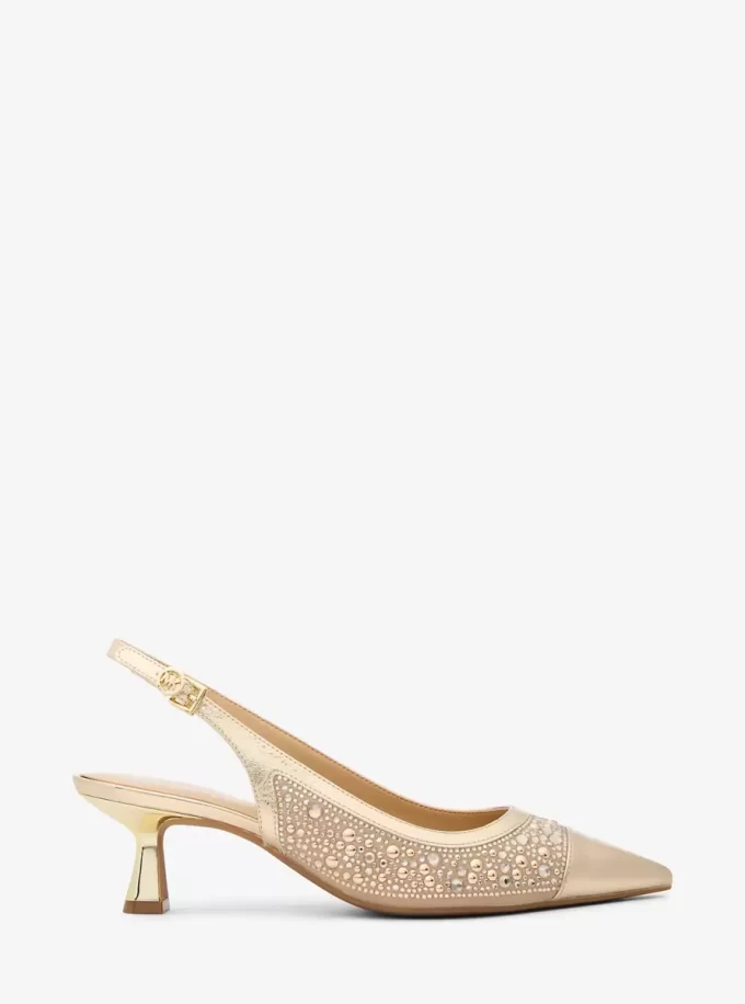 Zapatos de salón metálicos adornados Amali