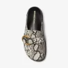 Zueco de piel con relieve de serpiente Jaden